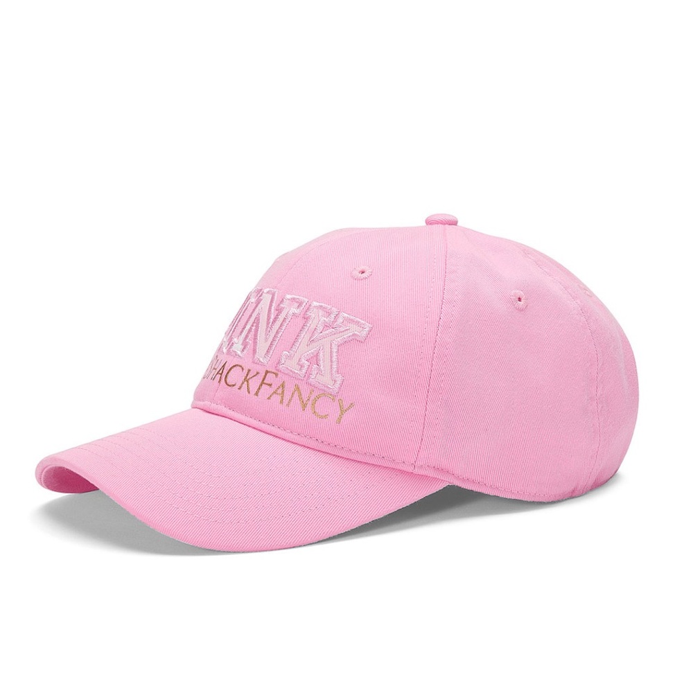 NWT LoveShackFancy X PINK Limited Edition Baseball Hat in Pink Lollipop - Picture 2 of 7